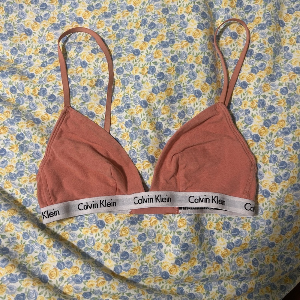 Peach Calvin Klein bralette